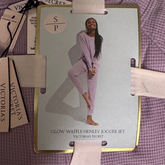 Victoria's Secret Lavender Glow Waffle Henley Jogger Set - Picture 2 of 5